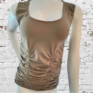 Ladies Taupe LAST TANGO Rouched Tank, Size Med/Lg